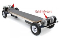 electric skateboard with 2 motors