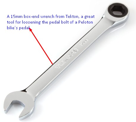 15mm wrench for removing peloton bike pedals