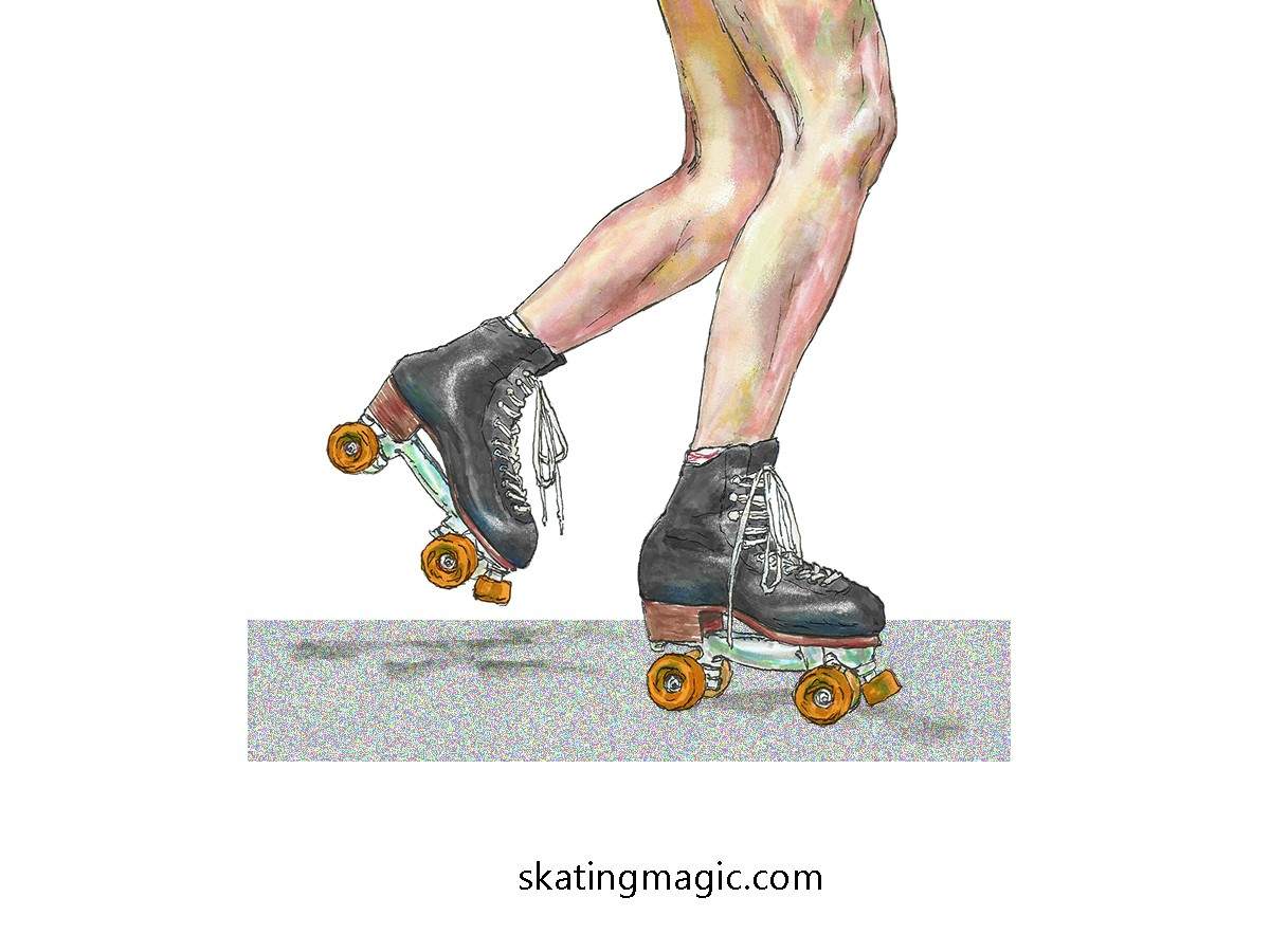 woman skating on rollerskates