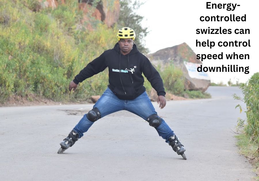 if you can apply less energy when your toes are rolling out, you can use swizzles for speed control